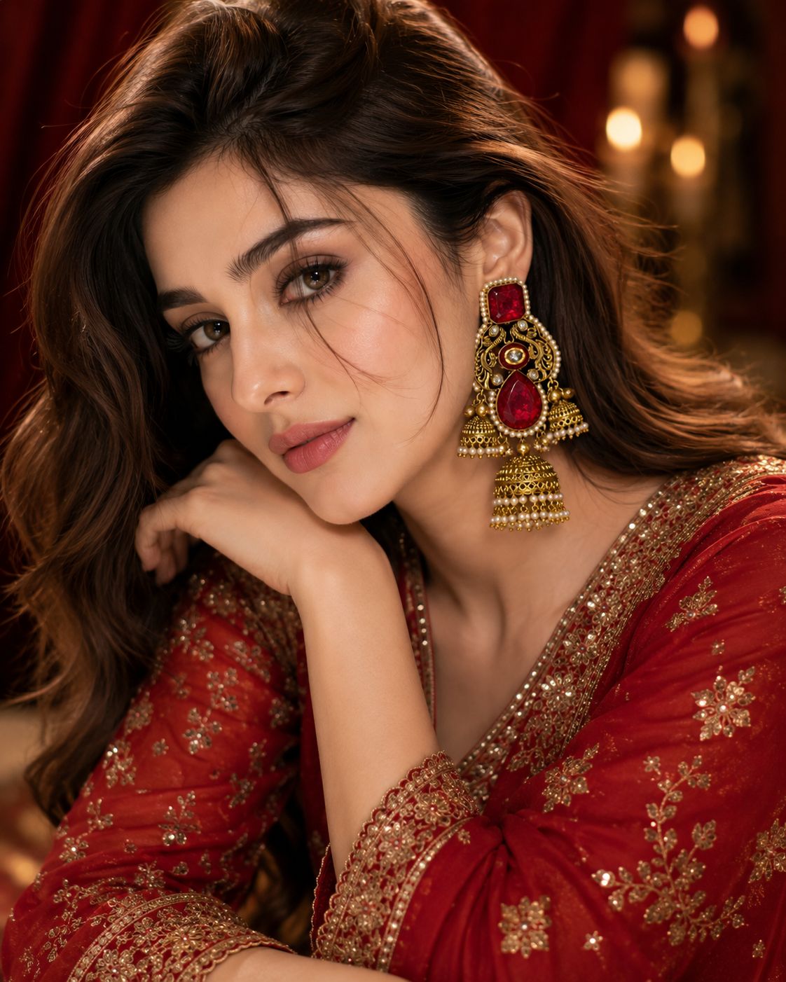 Ruby Kashmiri Earings