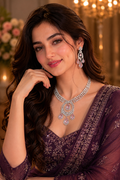 Blush Crystal Vine Necklace Set