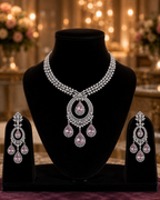 Blush Crystal Vine Necklace Set