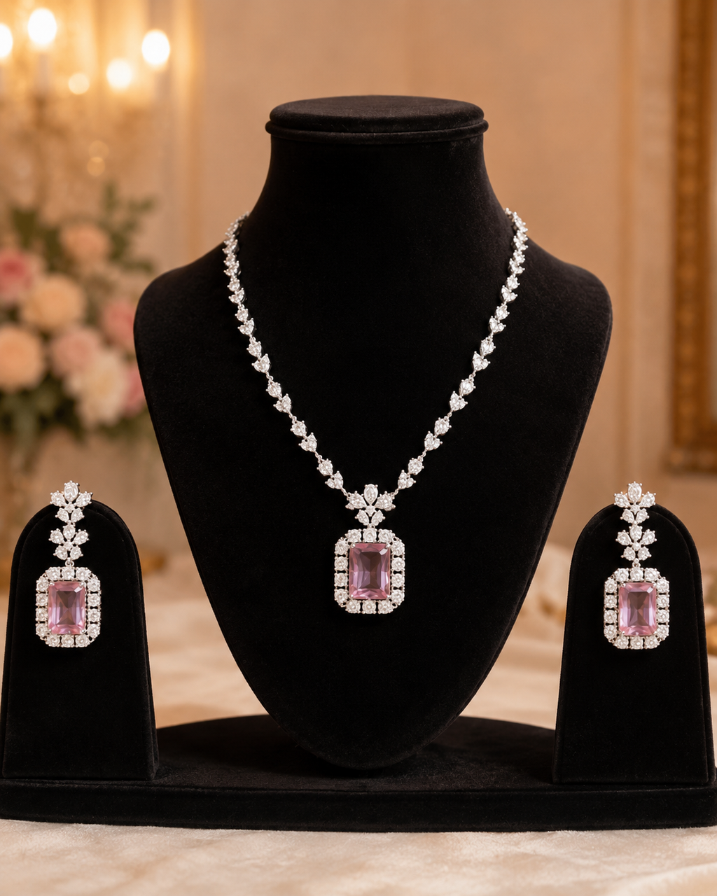 Rosé Élise AD Necklace Set