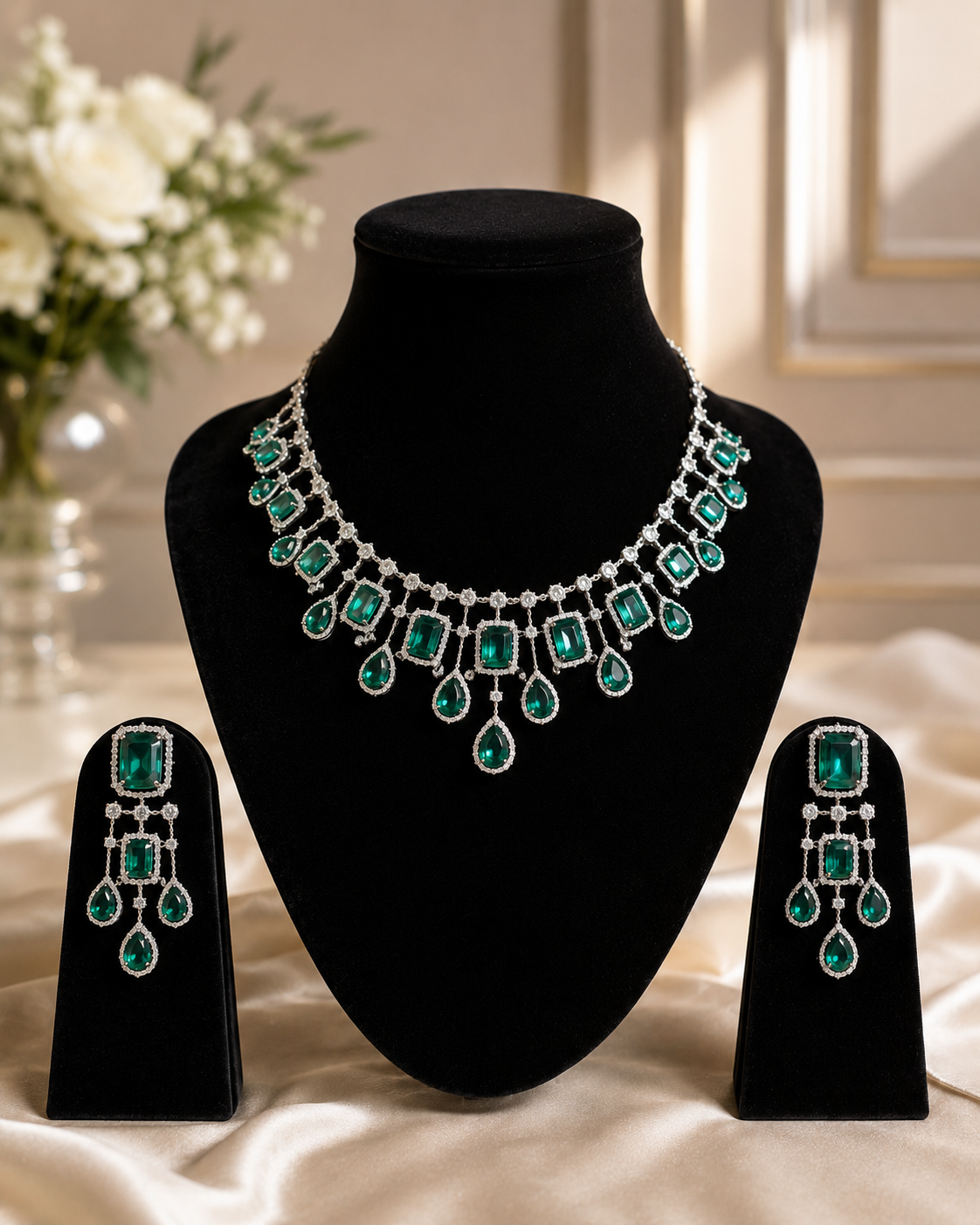 Emerald Grace necklace set