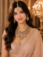 Rubans 24K gold-plated Kundan necklace set
