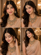 Rubans 24K gold-plated Kundan necklace set