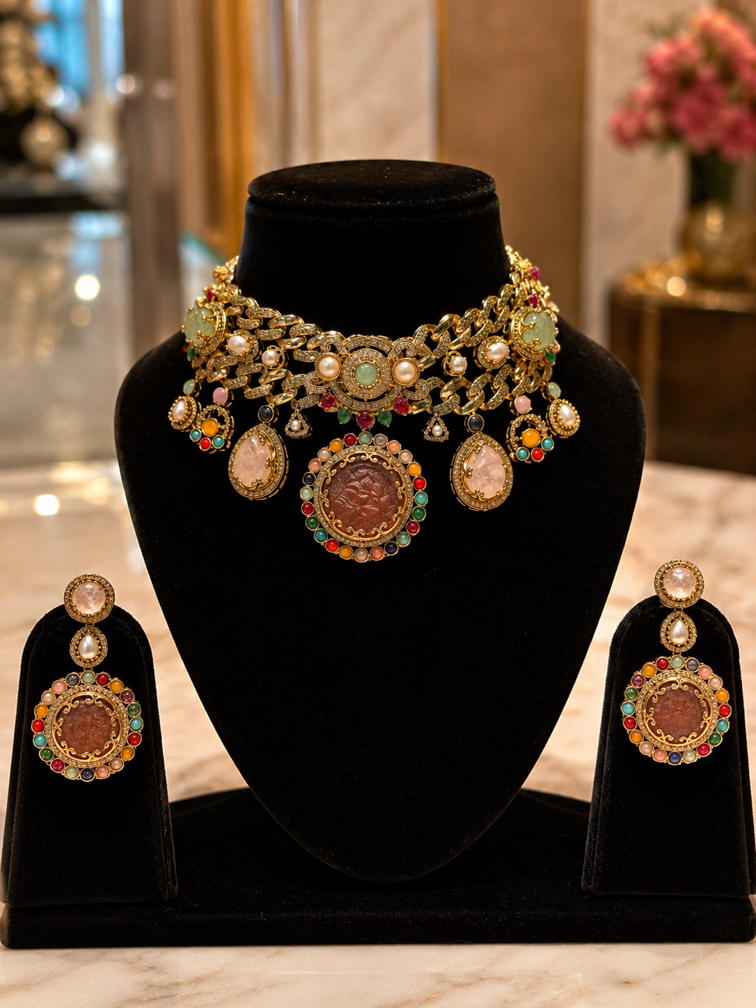 Kundan or Polki Set